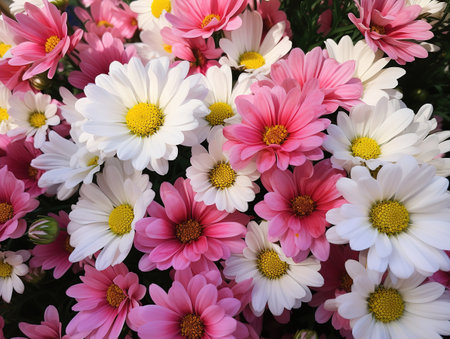 Flowers and grass in the fieldの素材