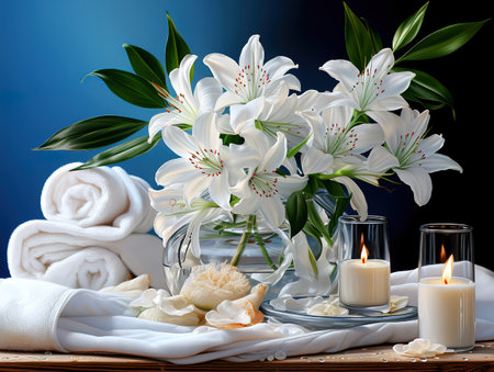 Elements for a relaxing massage in a spaの素材