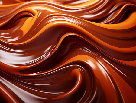 Attractive Chocolate spiral splash isolated on alpha layerの素材
