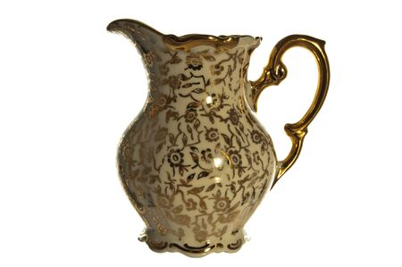 A China jug on white backgroundの写真素材