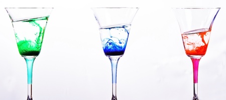 color mixing in glassesの写真素材