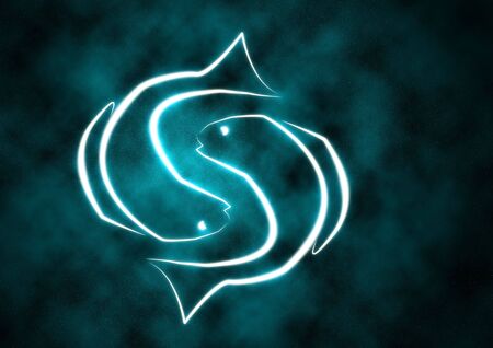 Zodiac Sign Fishの写真素材