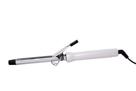 simple curling Iron, Isolated on white backgroundの写真素材
