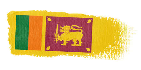 Brushstroke Flag Sri Lankaの写真素材