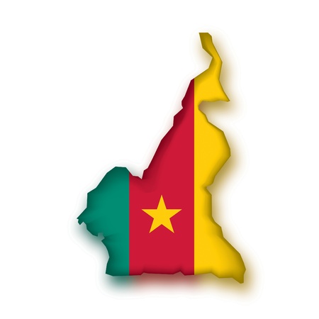 map flag Cameroonの写真素材