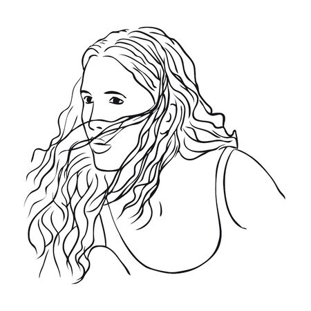 A beautiful womanのイラスト素材
