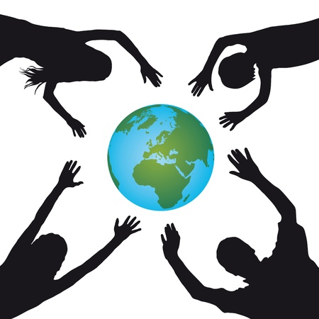 support the worldのイラスト素材