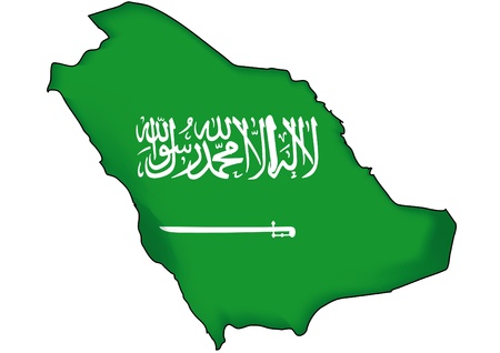 map flag Saudi Arabiaのイラスト素材
