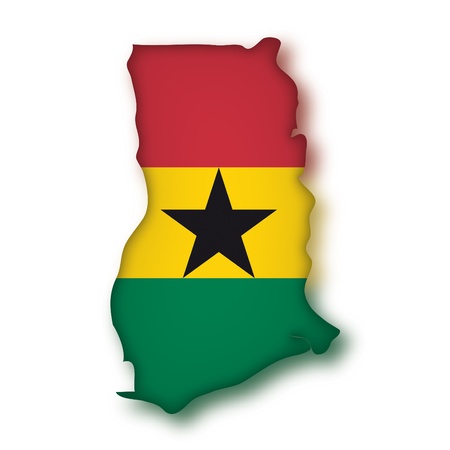 map flag Ghanaのイラスト素材