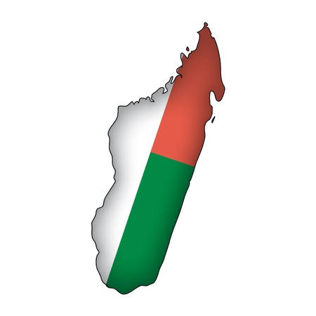 map flag Madagascarのイラスト素材