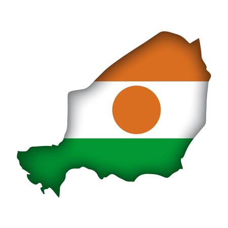 map flag Nigerのイラスト素材
