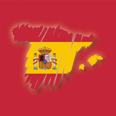 map flag Spainのイラスト素材