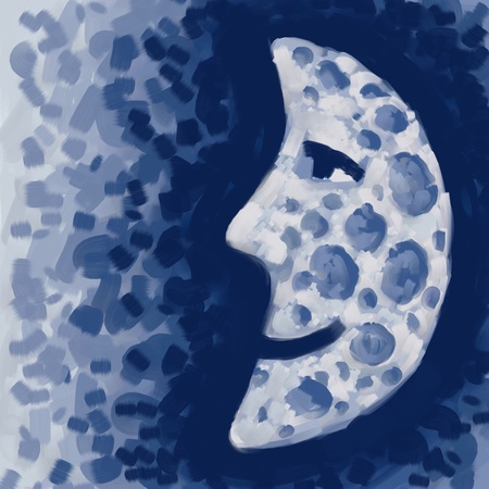 Moon smilingの写真素材