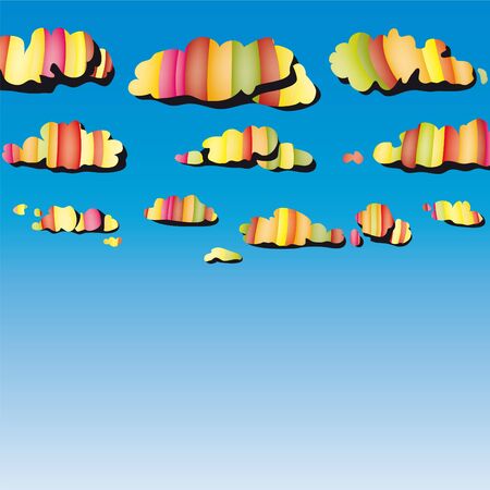 cloudsのイラスト素材