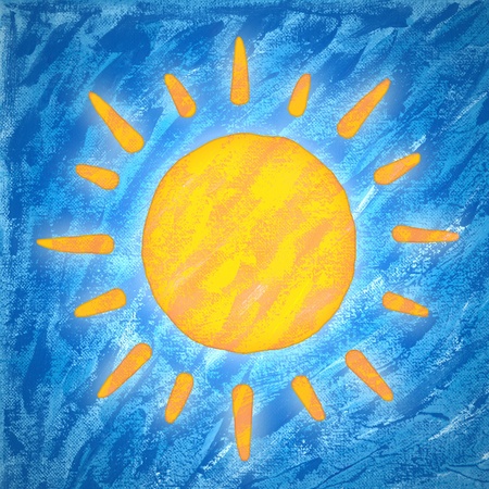 sun paintingの写真素材