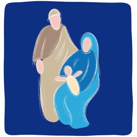 Christmas cribのイラスト素材