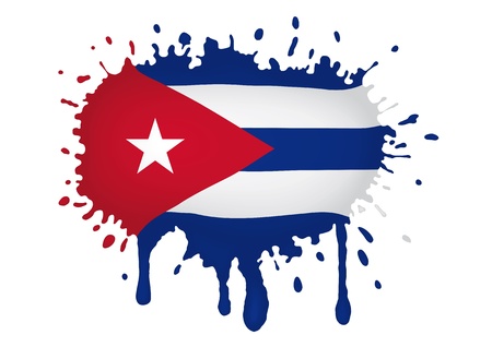 Cuba flag scketchのイラスト素材