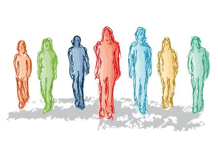 group of peopleのイラスト素材