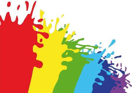 splashes and drops of colorのイラスト素材