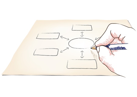 hand drawing diagramのイラスト素材