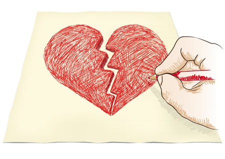 hand draws heartのイラスト素材