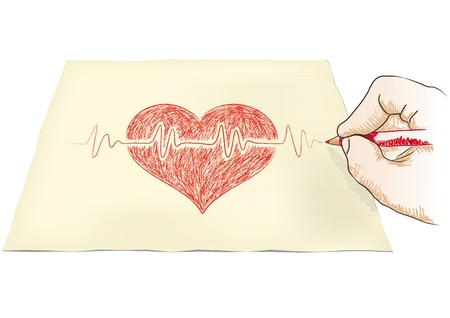 hand draws heartのイラスト素材