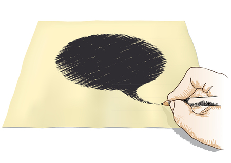 hand draws cartoon cloudのイラスト素材