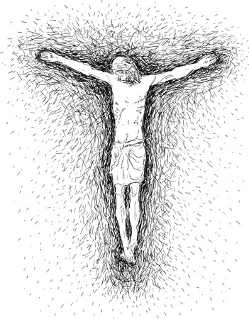 jesus crucifiedのイラスト素材