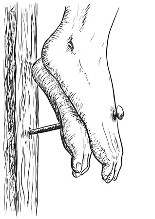 jesus crucifiedのイラスト素材