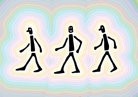 people walkingのイラスト素材