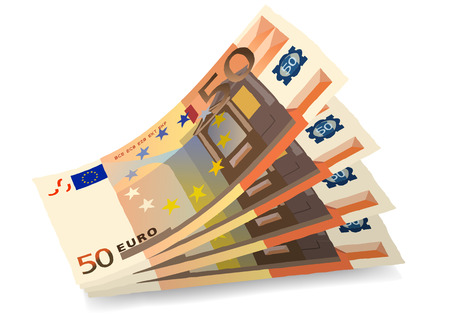 fifty euroのイラスト素材