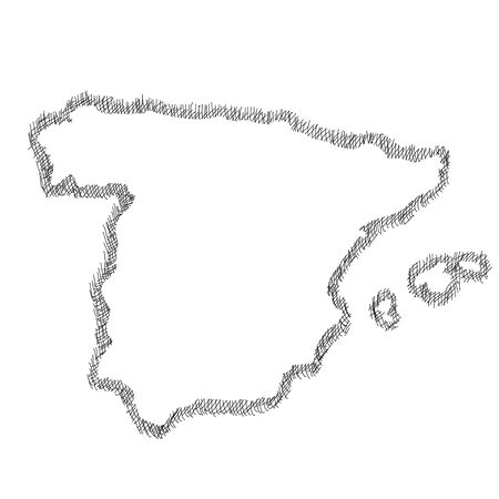 map of Spainのイラスト素材