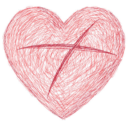 the wounded heartのイラスト素材