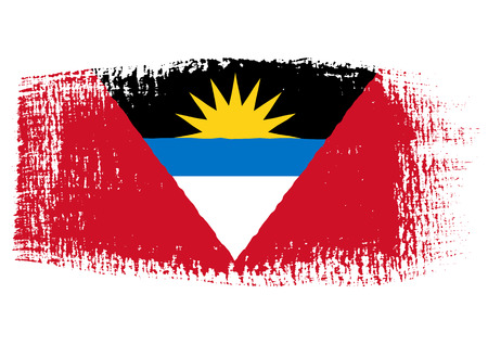 brushstroke of Antigua and Barbuda flagのイラスト素材