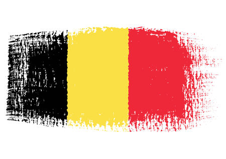 brushstroke of Belgium flagのイラスト素材
