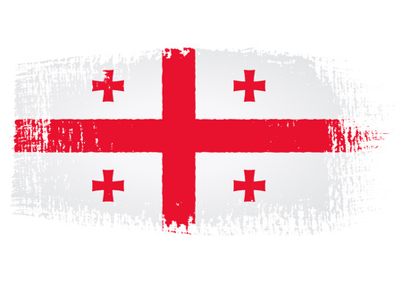 brushstroke of Georgia flagのイラスト素材