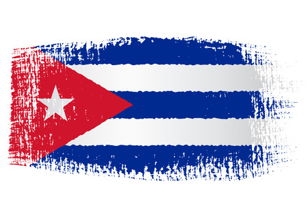 brushstroke flag Cubaのイラスト素材