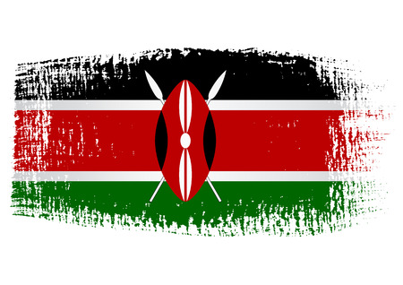 brushstroke flag Kenyaのイラスト素材