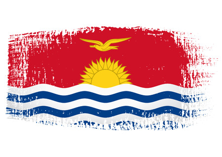 brushstroke flag Kiribatiのイラスト素材