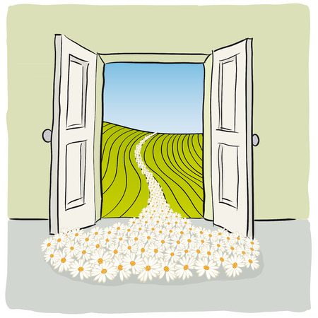 open doorのイラスト素材