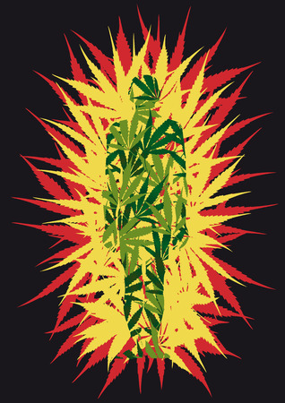 marijuana manのイラスト素材