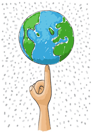 world in handのイラスト素材