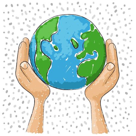 world in handのイラスト素材
