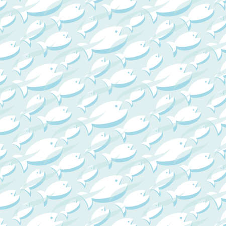 repetitive pattern background with fishのイラスト素材