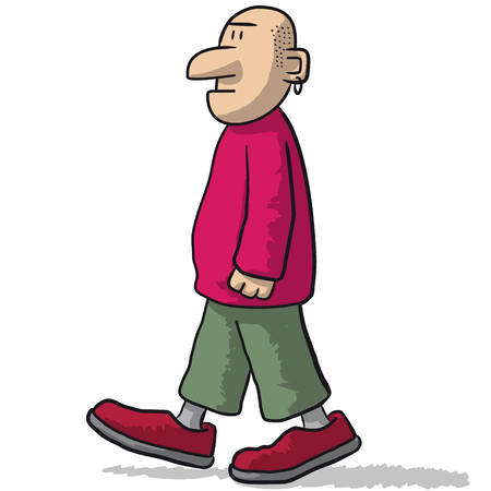 character that walksのイラスト素材