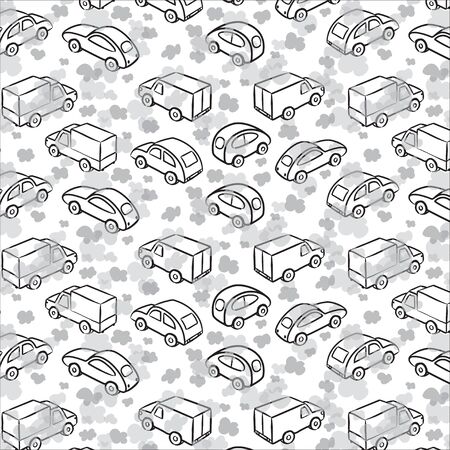 Repetitive pattern with transport carsのイラスト素材