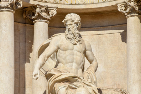 The Trevi Fountain is the largest and one of the most famous fountains in Rome, Italy.のeditorial素材