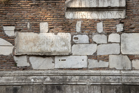 Funerary monument in Via Appia Antica, Romeのeditorial素材