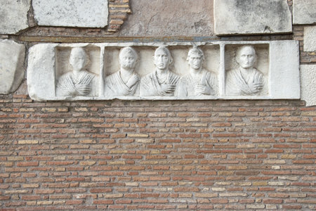 Funerary monument in Via Appia Antica, Romeのeditorial素材