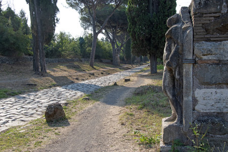 Funerary monument in Via Appia Antica, Romeのeditorial素材